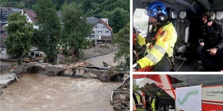 الطوارئ في مناطق الفيضانات ألمانيا