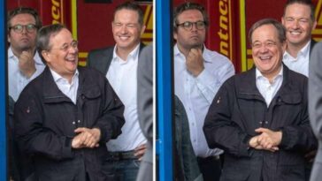 ألمانيا مناطق الفيضانات ضحكة أرمين لاشيت المرشح لخلافة ميركل