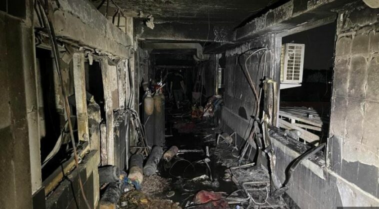 حريق مستشفى الناصرية في العراق
