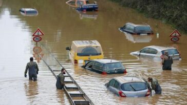 الفيضانات في ألمانيا الطرق