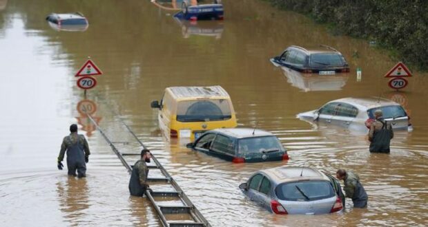 الفيضانات في ألمانيا الطرق