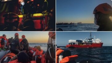 سفينة سي آي 4 الألمانية تنقذ مئات المهاجرين في البحر المتوسط