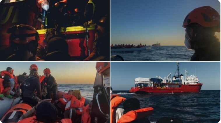 سفينة سي آي 4 الألمانية تنقذ مئات المهاجرين في البحر المتوسط